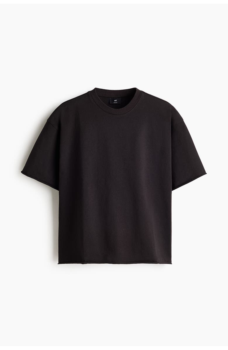 H&M Oversized Fit Boxy-style T-shirt, Main, color, Black