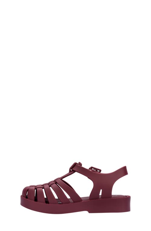Mini Melissa Possession Jelly Sandal In Burgundy