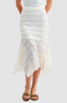 Lace Handkerchief Hem Skirt