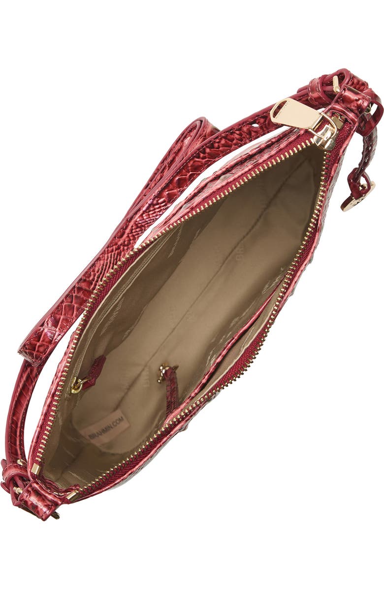 Brahmin Katie Croc Embossed Leather Crossbody Bag, Alternate, color, Coquette Ombre Melbourne