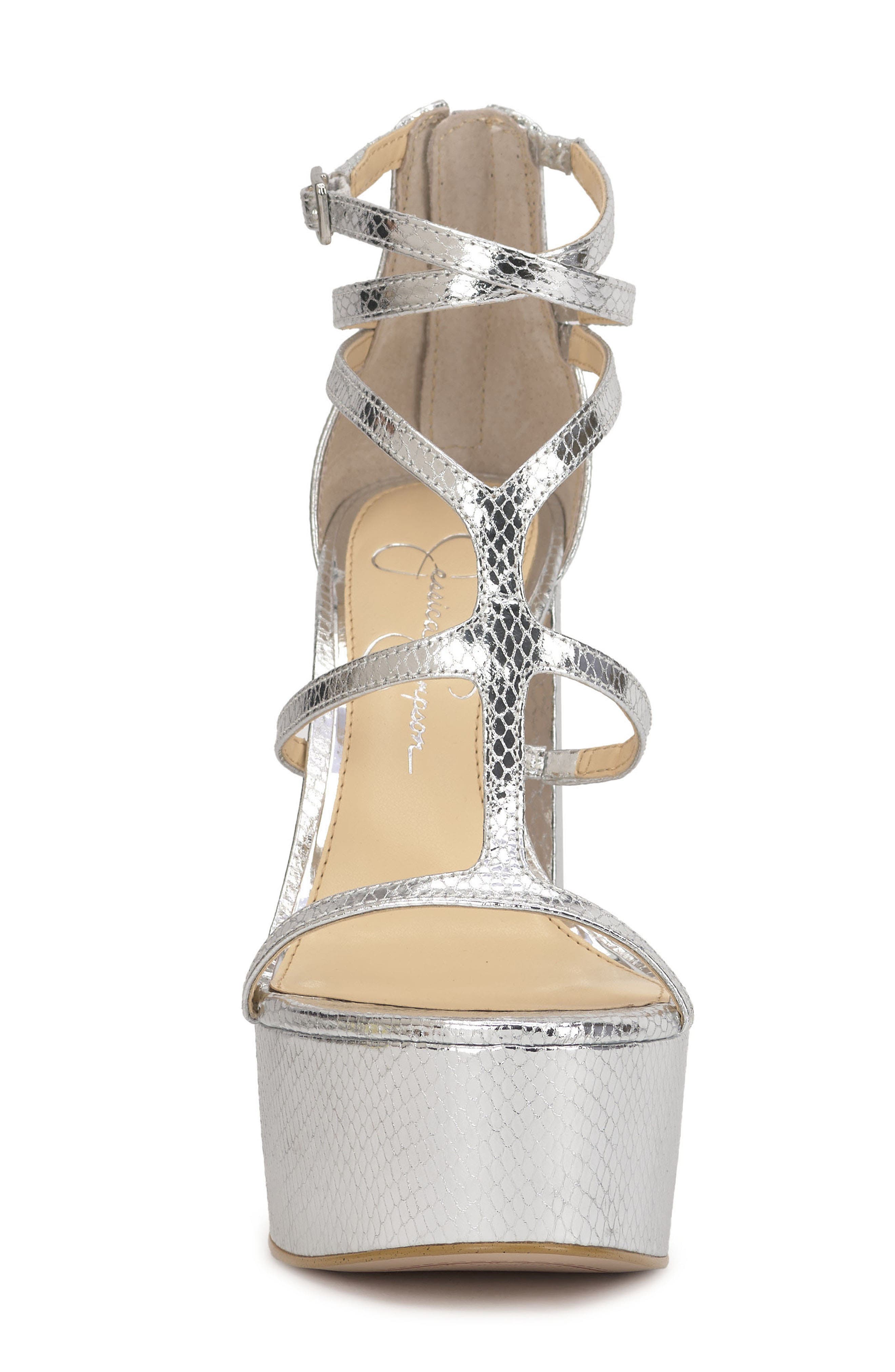 Jessica Simpson Aamina Platform Sandal, Alternate, color, Silver