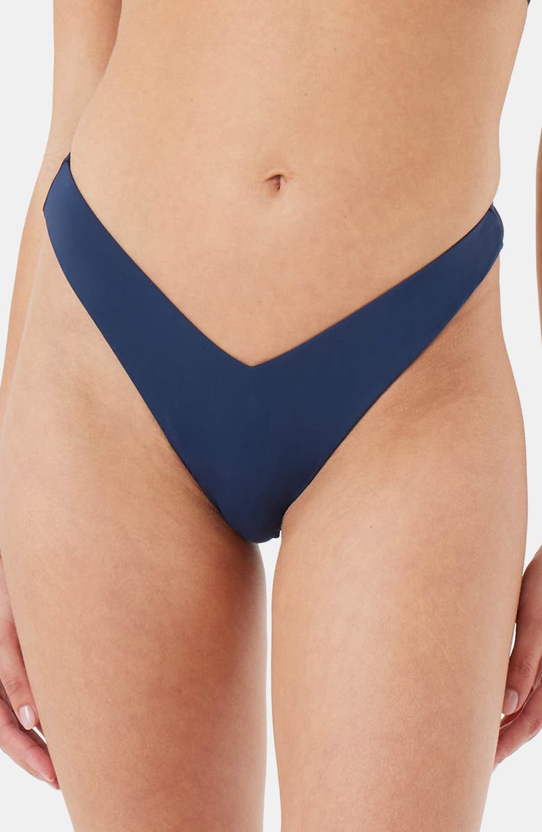 Roxy Beach Classics V-Cut Bikini Bottoms, Main, color, Mood Indigo