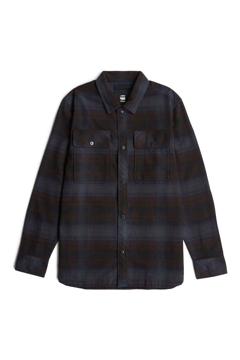 GPO Plaid Cotton Snap-Up Overshirt, Alternate, color, SALUTE ARTHUR CHECK