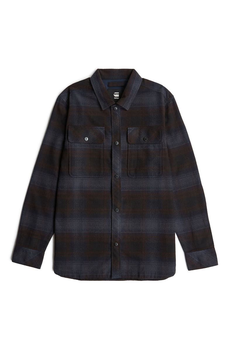 G-STAR GPO Plaid Cotton Snap-Up Overshirt, Alternate, color, Salute Arthur Check
