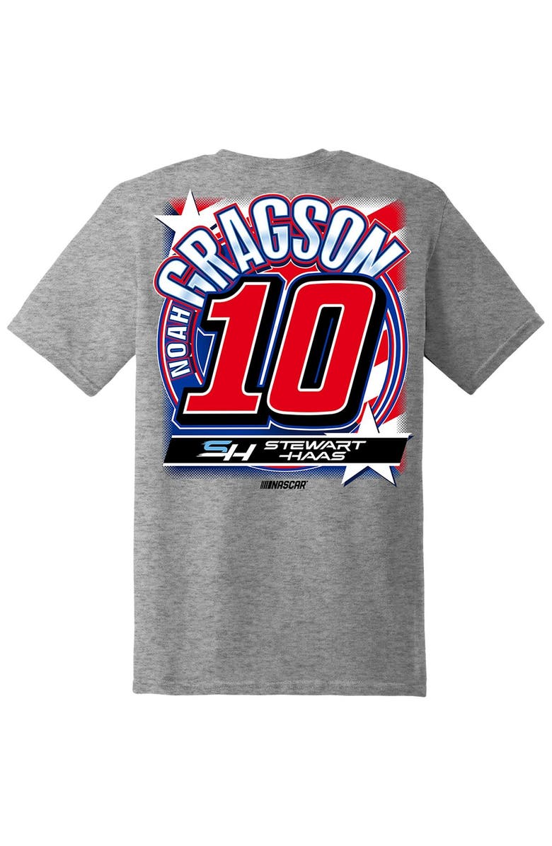 STEWART-HAAS RACING Men's Stewart-Haas Racing Team Collection Gray Noah Gragson RWB T-Shirt, Alternate, color, Gray