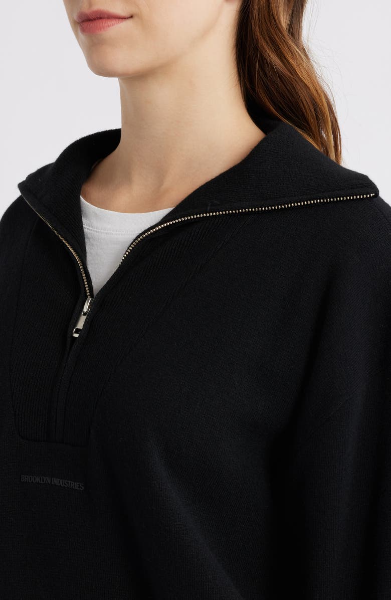 Brooklyn Industries Half Zip Sweater, Alternate, color, Black