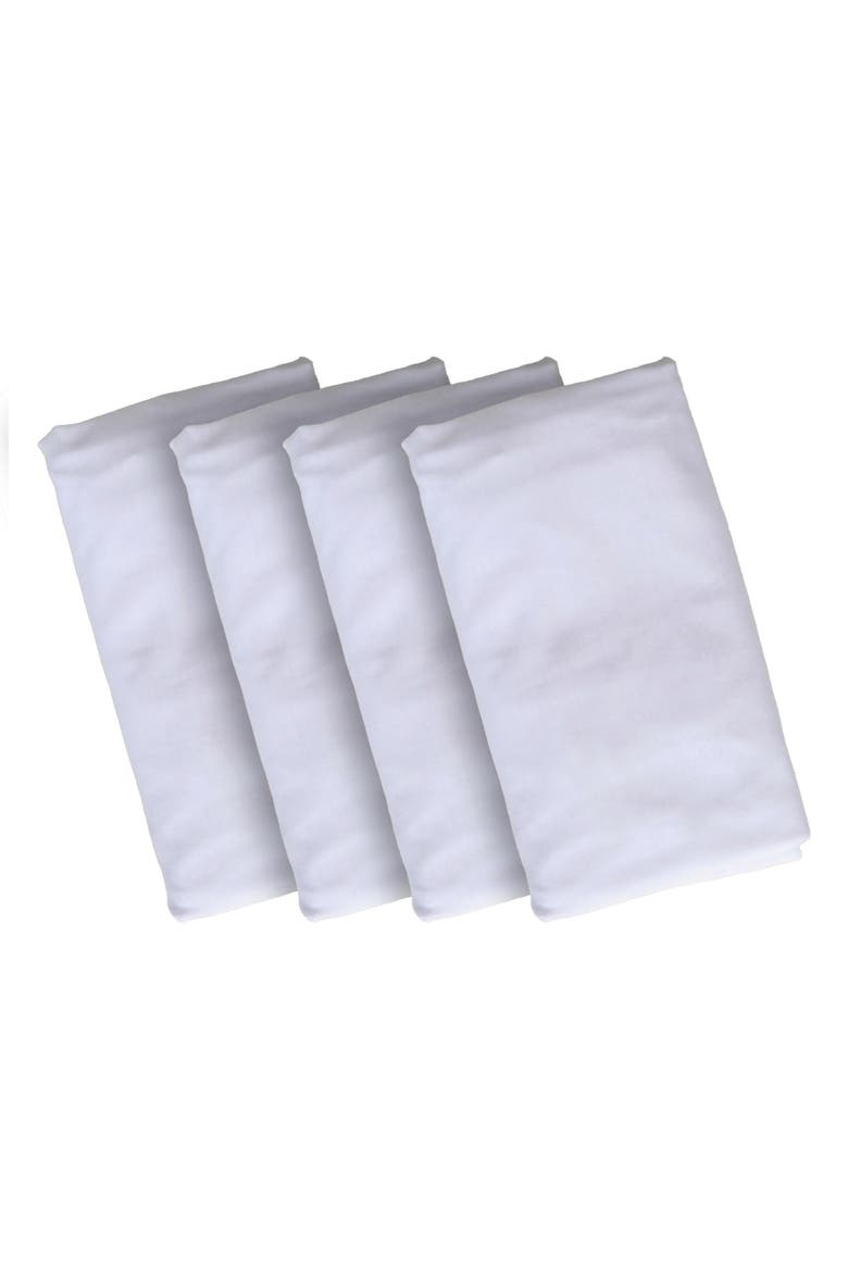 Lightweight Compact Crib Sheets - Set of 4 - White, Alternate, color, White