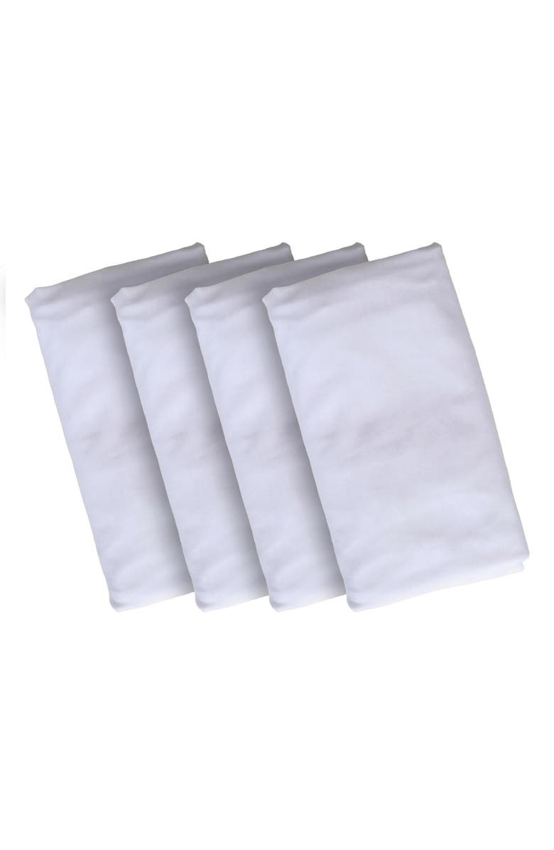 Kaplan Early Learning Company Lightweight Compact Crib Sheets - Set of 4 - White, Alternate, color, White
