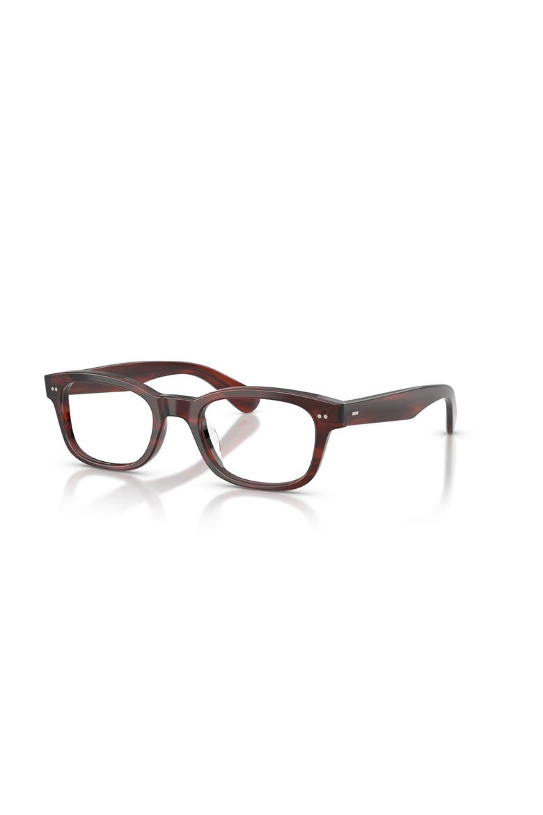49mm Rectangle optical glasses, Main, color, Brown