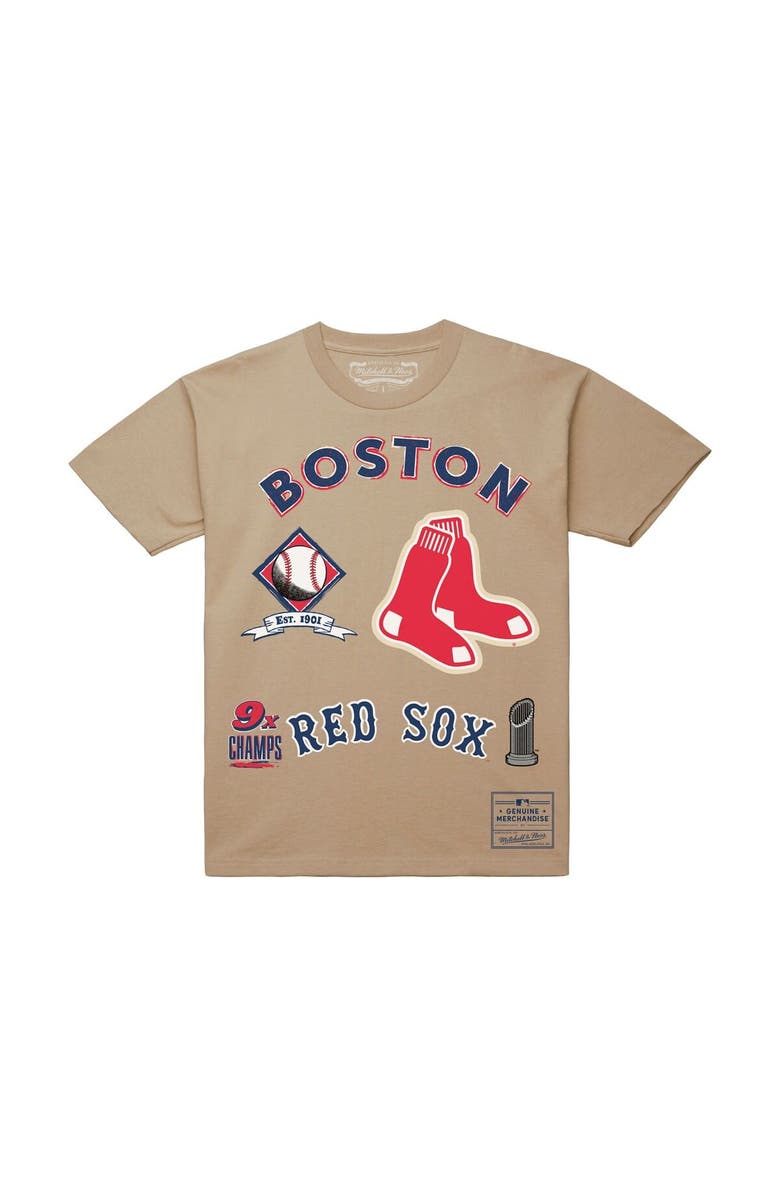Mitchell & Ness Men's Mitchell & Ness  Cream Boston Red Sox Legacy Defined T-Shirt, Alternate, color, Cream