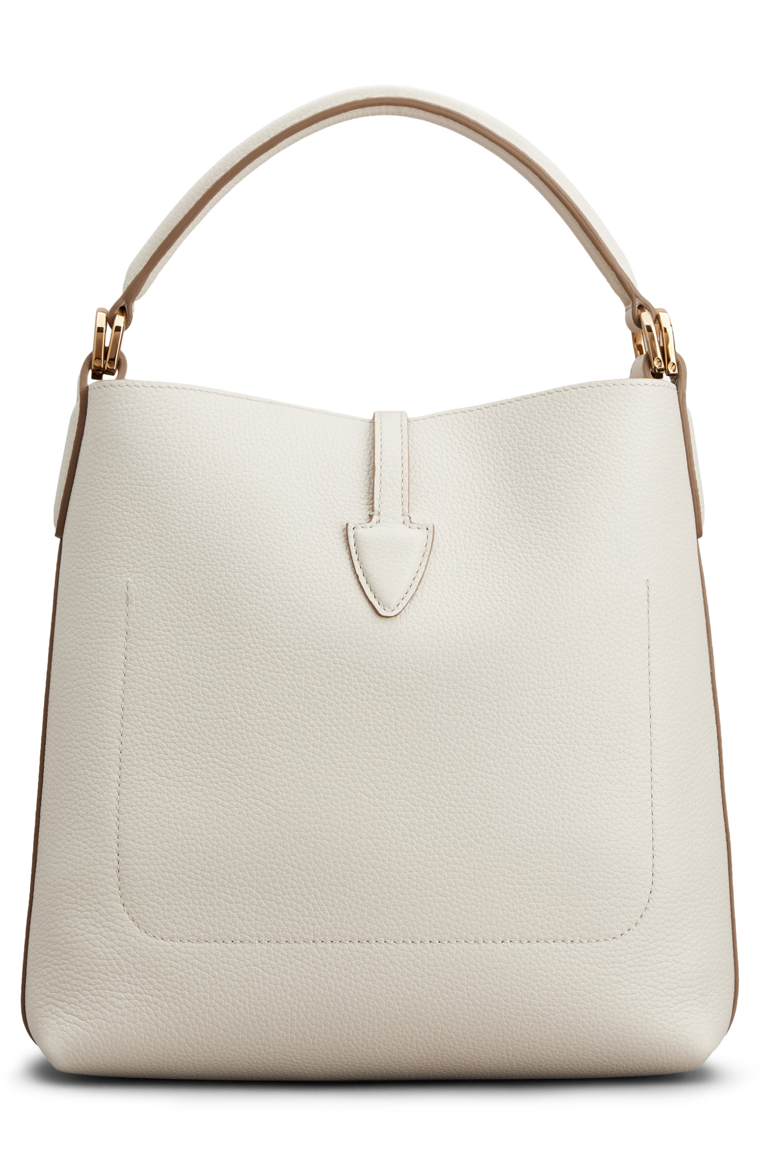 Tod's Mini T Timeless Bucket Bag, Alternate, color, Bianco Calce