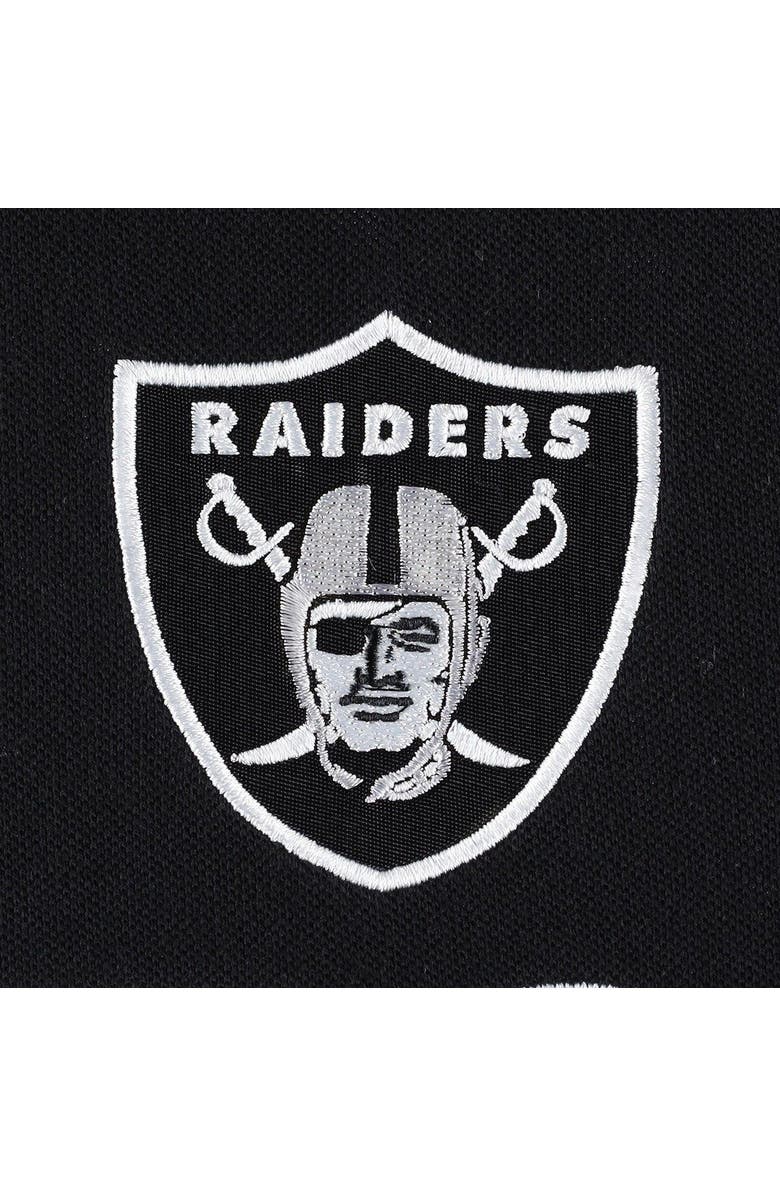 Tommy Hilfiger Men's Tommy Hilfiger Silver/Black Las Vegas Raiders Color Block Polo, Alternate, color, Silver