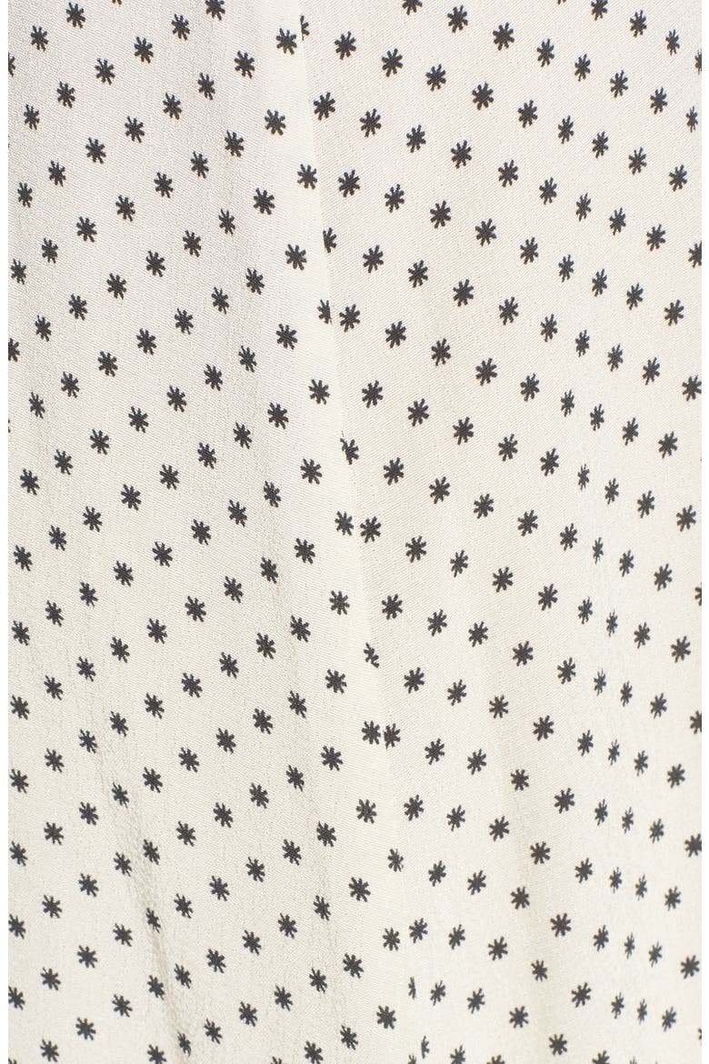 Tie Front Midi Dress, Alternate, color, IVORY DOT
