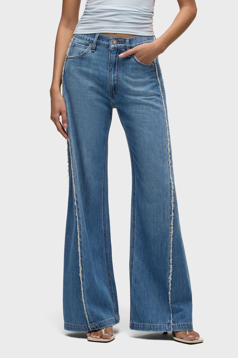 jodie loose fit wide leg w/ frayed seams, Main, color, unravel