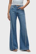 Hudson Jeans jodie loose fit wide leg w/ frayed seams