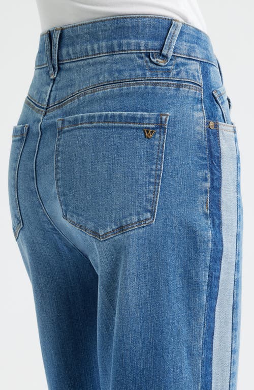 Wit & Wisdom Gracie Skyrise Double Side Seam Wide Leg Jeans In Blue
