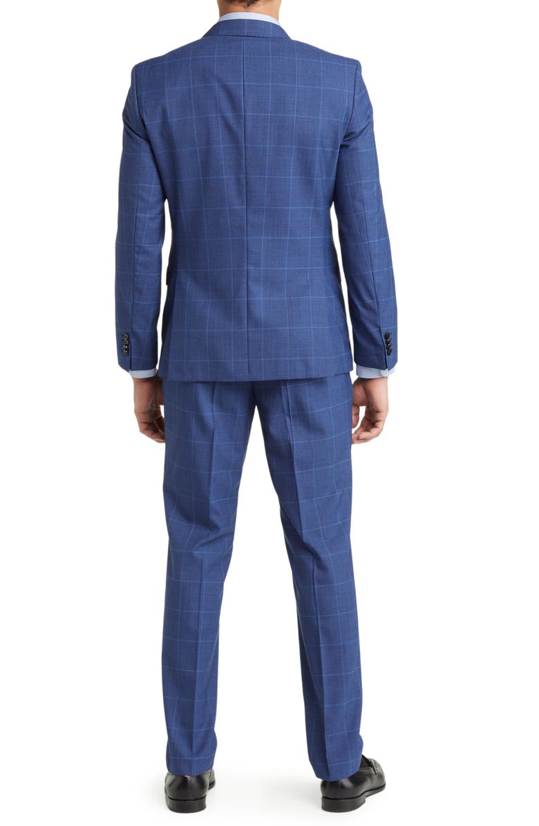 BOSS Huge/Genius Check Virgin Wool Suit, Alternate, color, Dark Blue