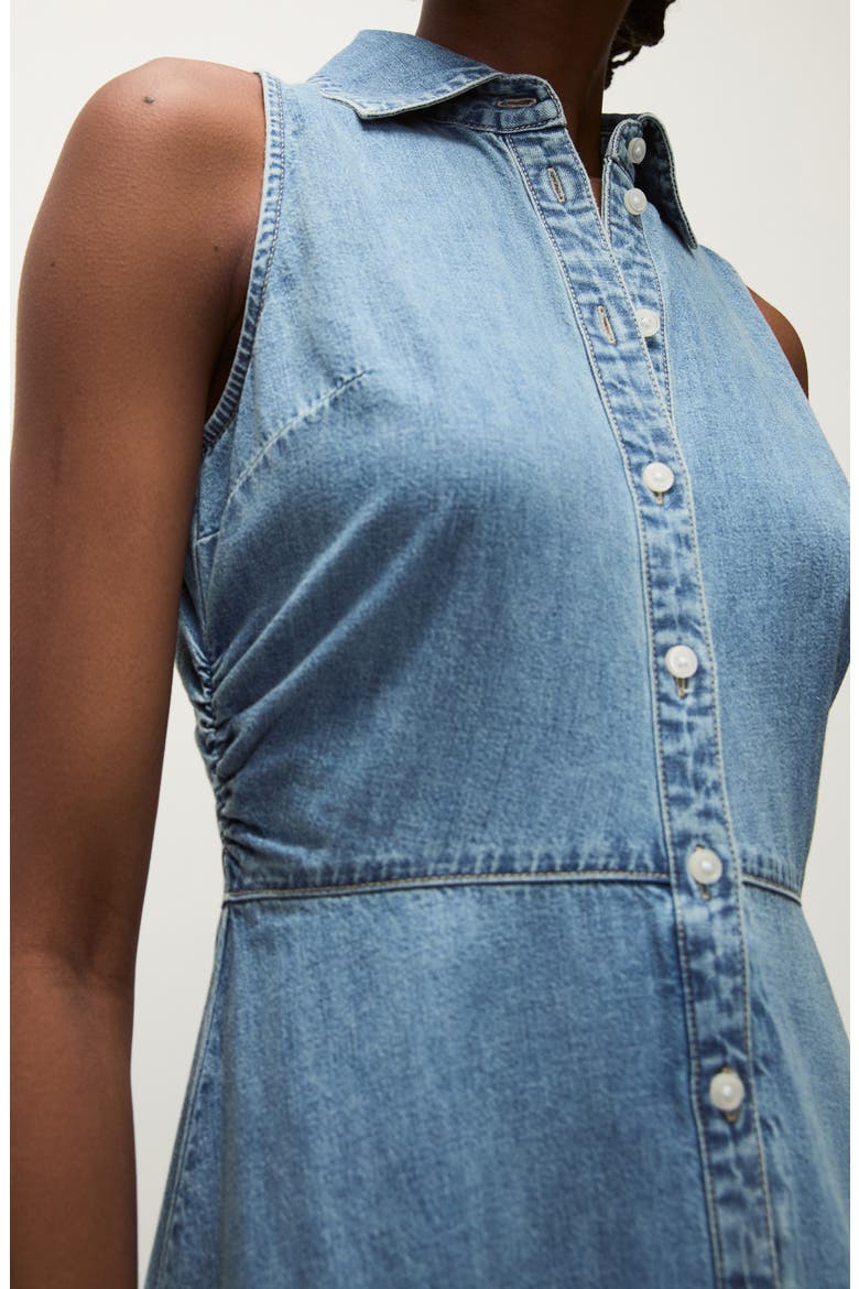 Fuller Sleeveless Denim Midi Shirtdress, Alternate, color, STARLIGHT