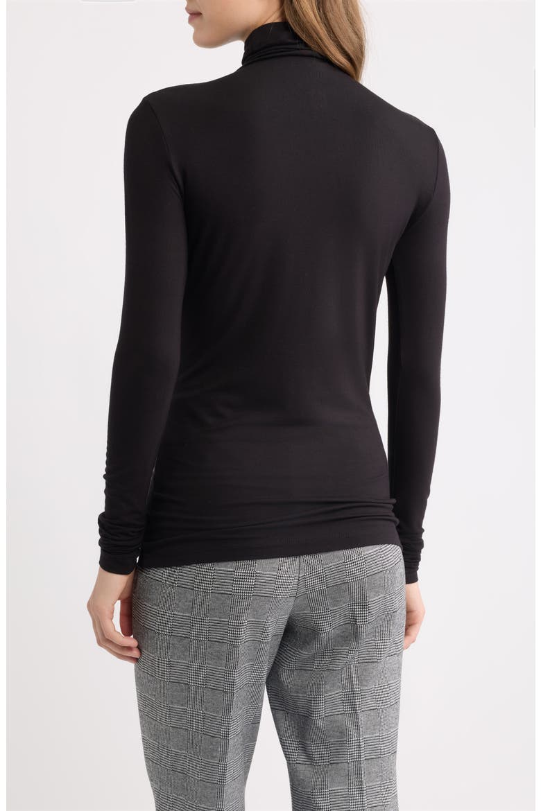Turtleneck Seamless Top, Alternate, color, ANNE BLACK