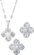 SAVVY CIE JEWELS 2-Piece Cultured Pearl & Cubic Zirconia Jewelry Set