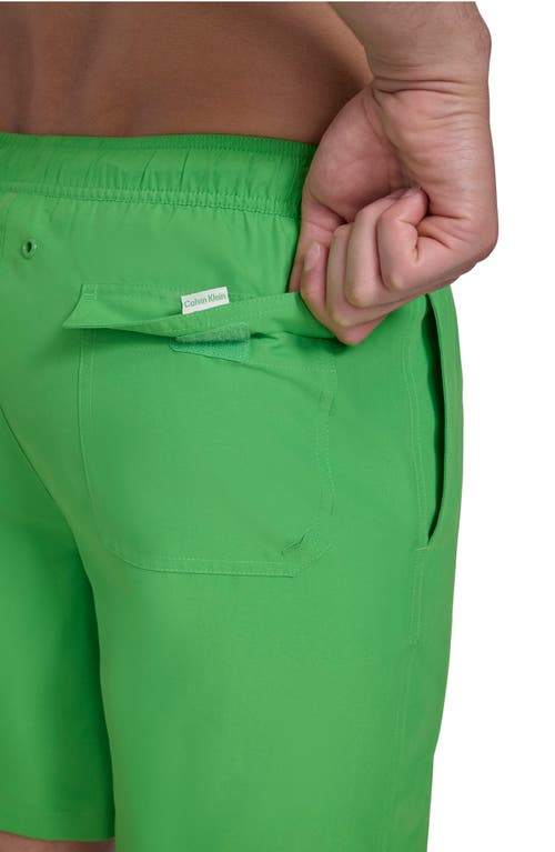Calvin Klein Core Volley Swim Trunks In Green