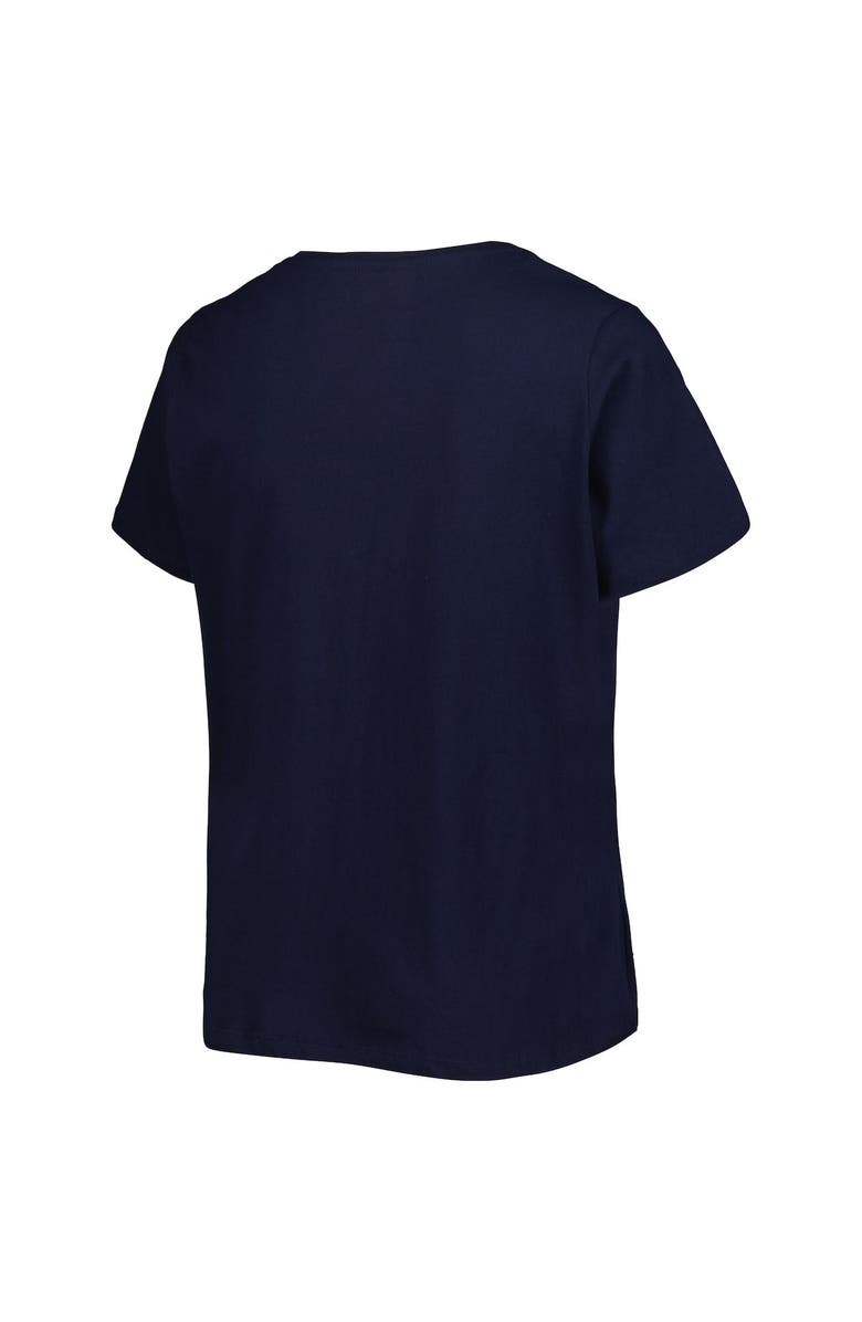 PROFILE Women's Navy Los Angeles Dodgers Plus Size Americana V-Neck T-Shirt, Alternate, color, 