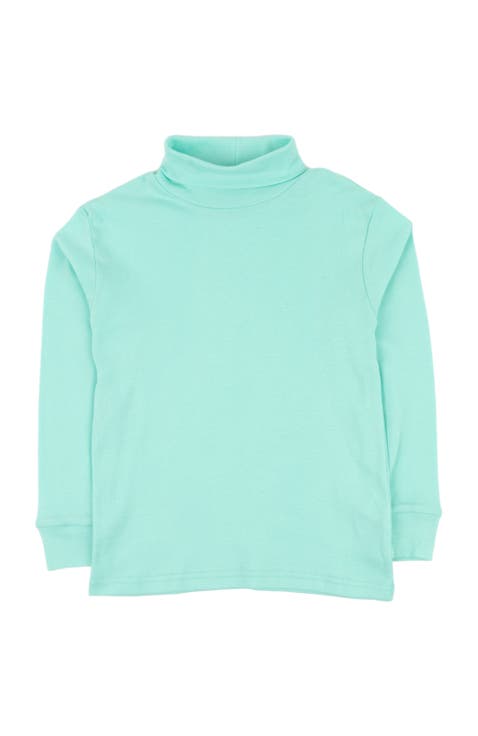 Kids Long Sleeve Cotton Turtleneck Shirt (Toddler, Little Kid & Big Kid)