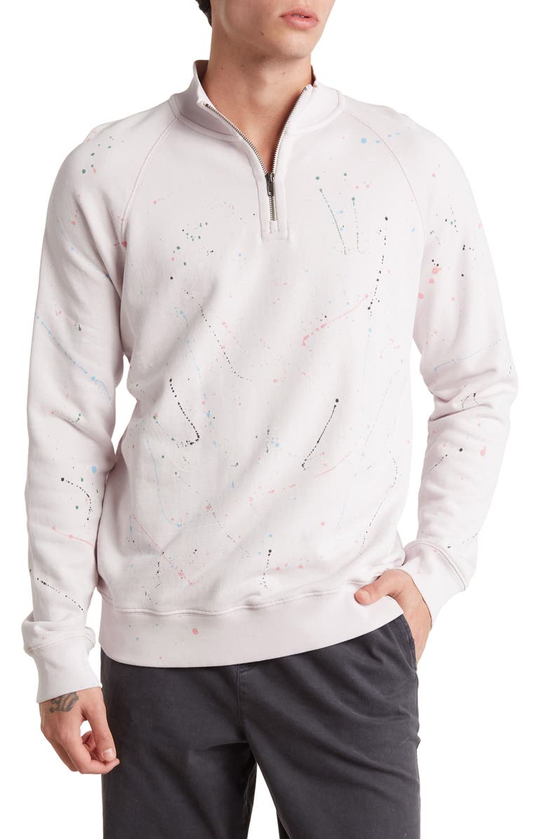 ATM Anthony Thomas Melillo Splatter Painted French Terry Pullover, Main, color, 