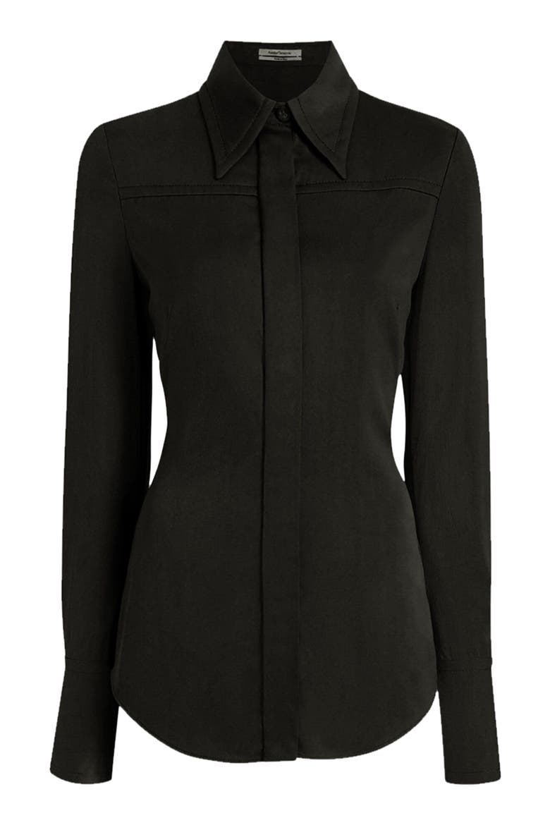 Bias Seamed Shirt, Alternate, color, Black