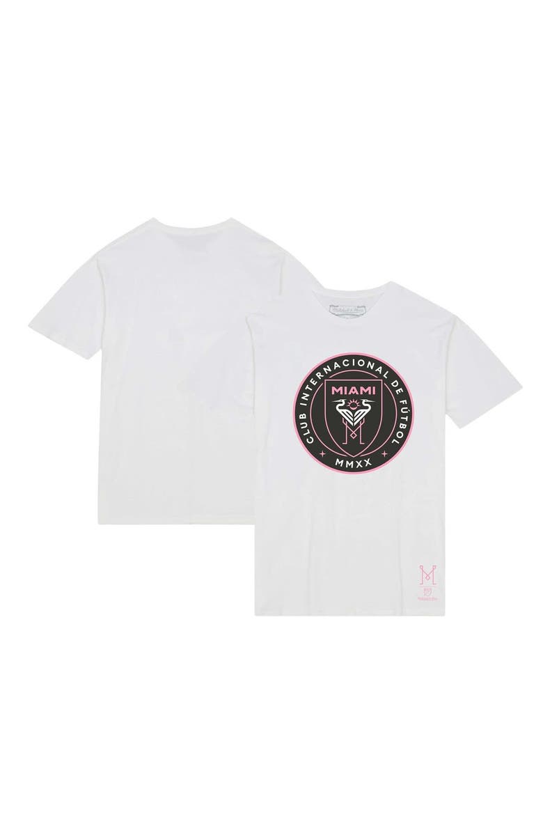 Mitchell & Ness Men's Mitchell & Ness White Inter Miami CF Crest T-Shirt, Alternate, color, 