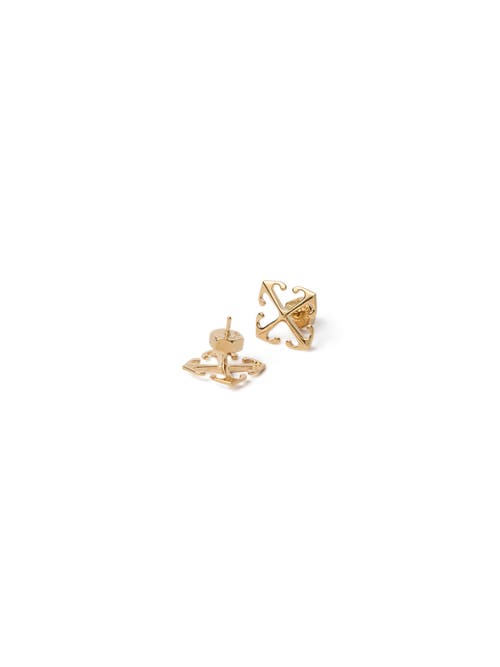 Off-white Mini Arrow Earrings In Gold