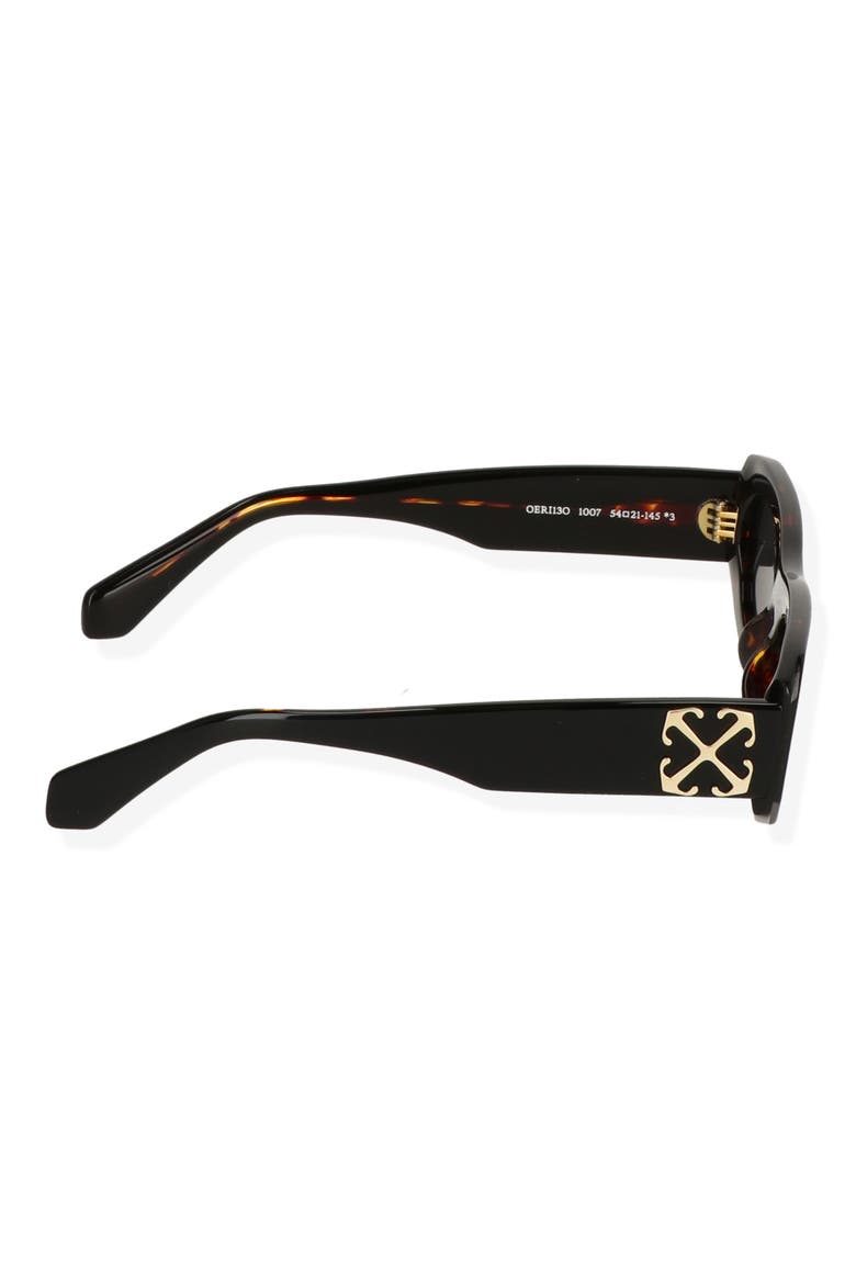Orlando 54mm Rectangular Sunglasses, Alternate, color, BLACK - DARK GREY