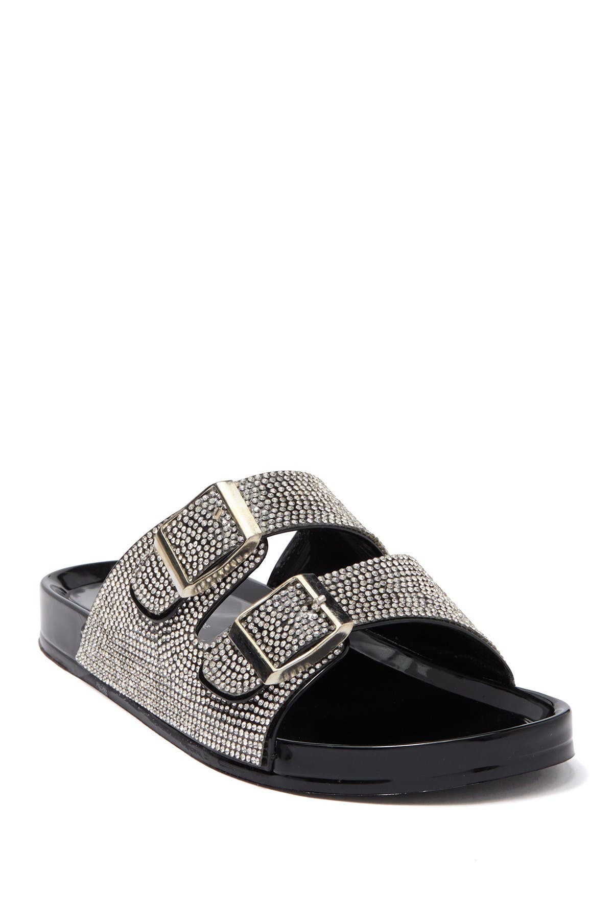 WILD DIVA LOUNGE Amar Rhinestone Embellished Slide Sandal, Main, color, 