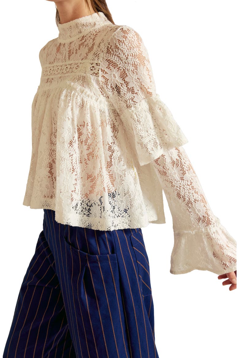 Lilabeth Sheer Lace Top, Alternate, color, CLEAN IVORY