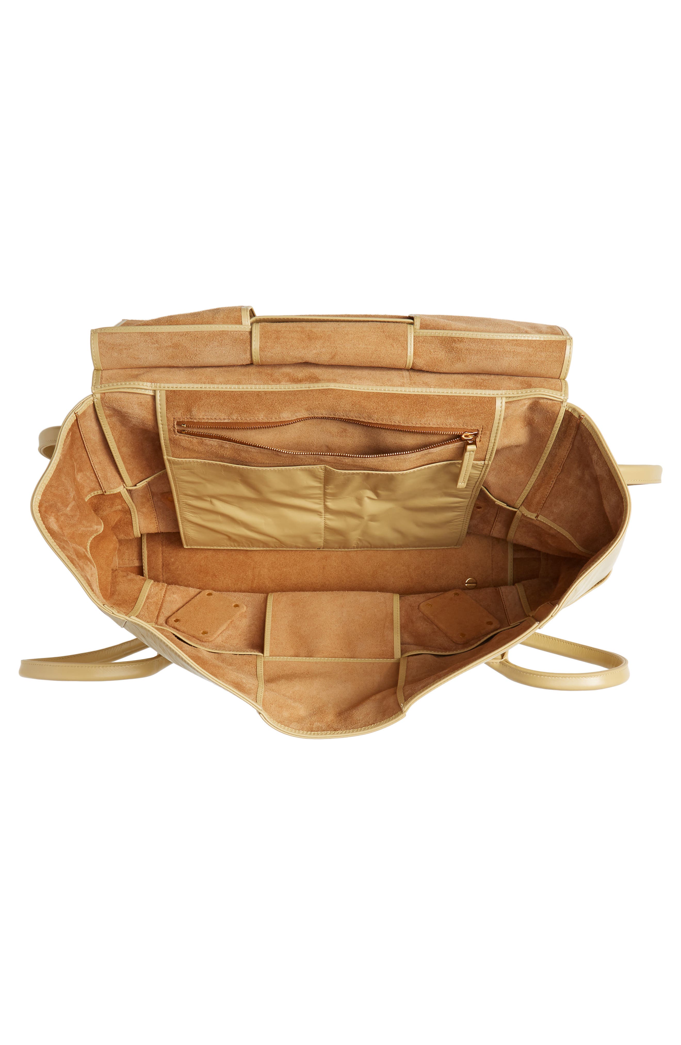 Bottega Veneta Arco Paper Leather Shoulder Bag, Alternate, color, 