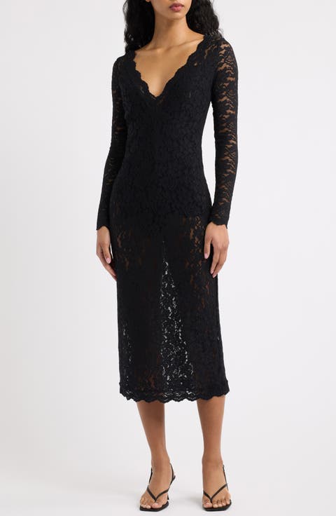 Niven Long Sleeve Lace Cocktail Sheath Dress