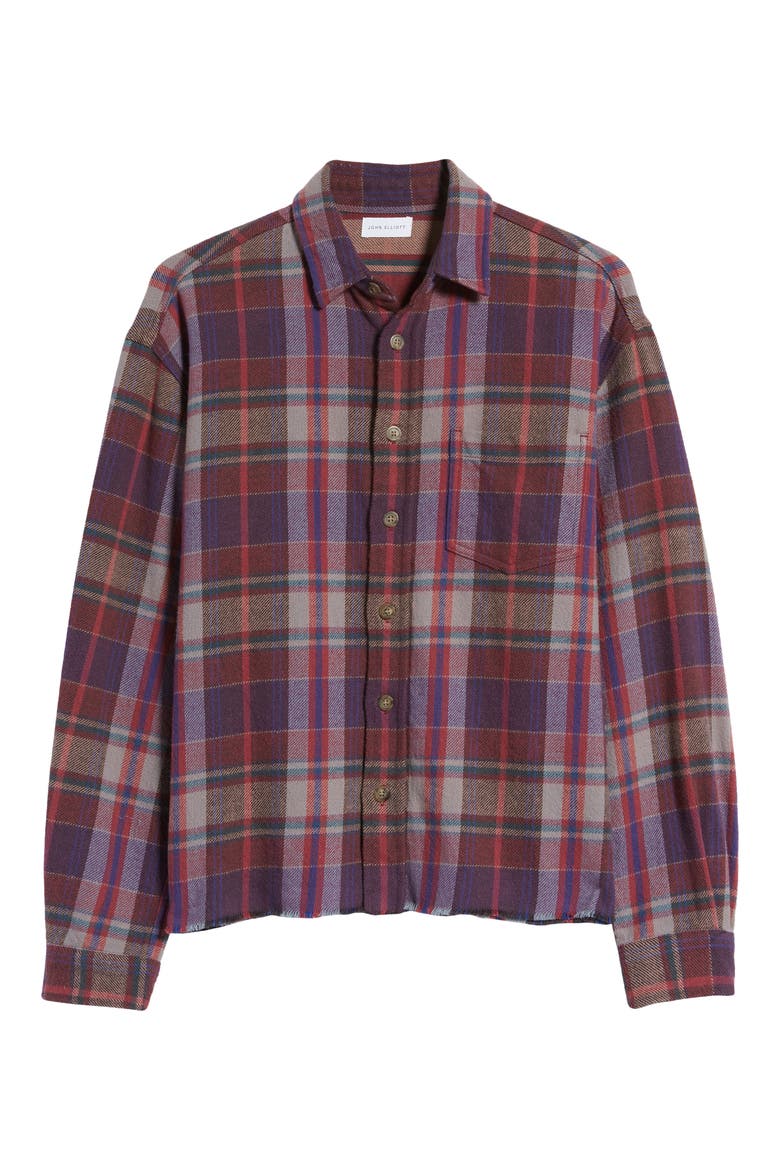Hemi Oversize Plaid Shirt, Alternate, color, ELDERBERRY CHECK