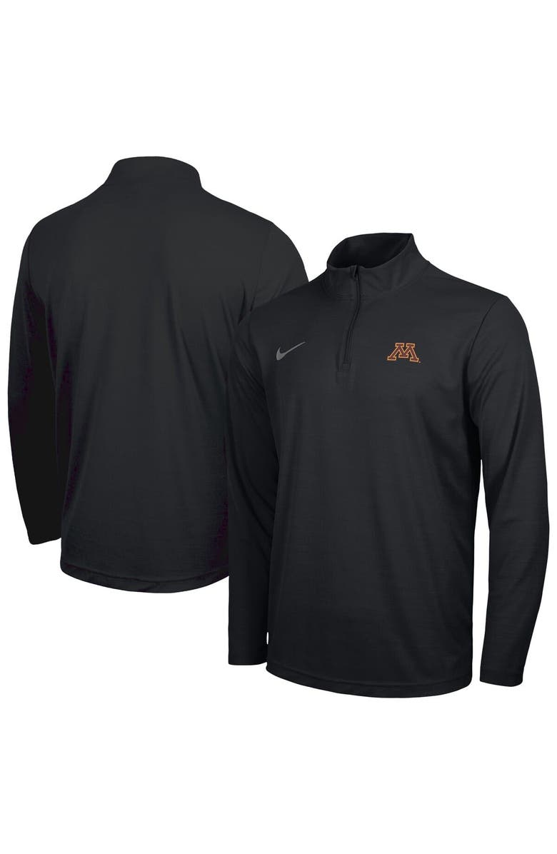 Nike Men's Nike Black Minnesota Golden Gophers Intensity Performance Quarter-Zip Pullover, Main, color,