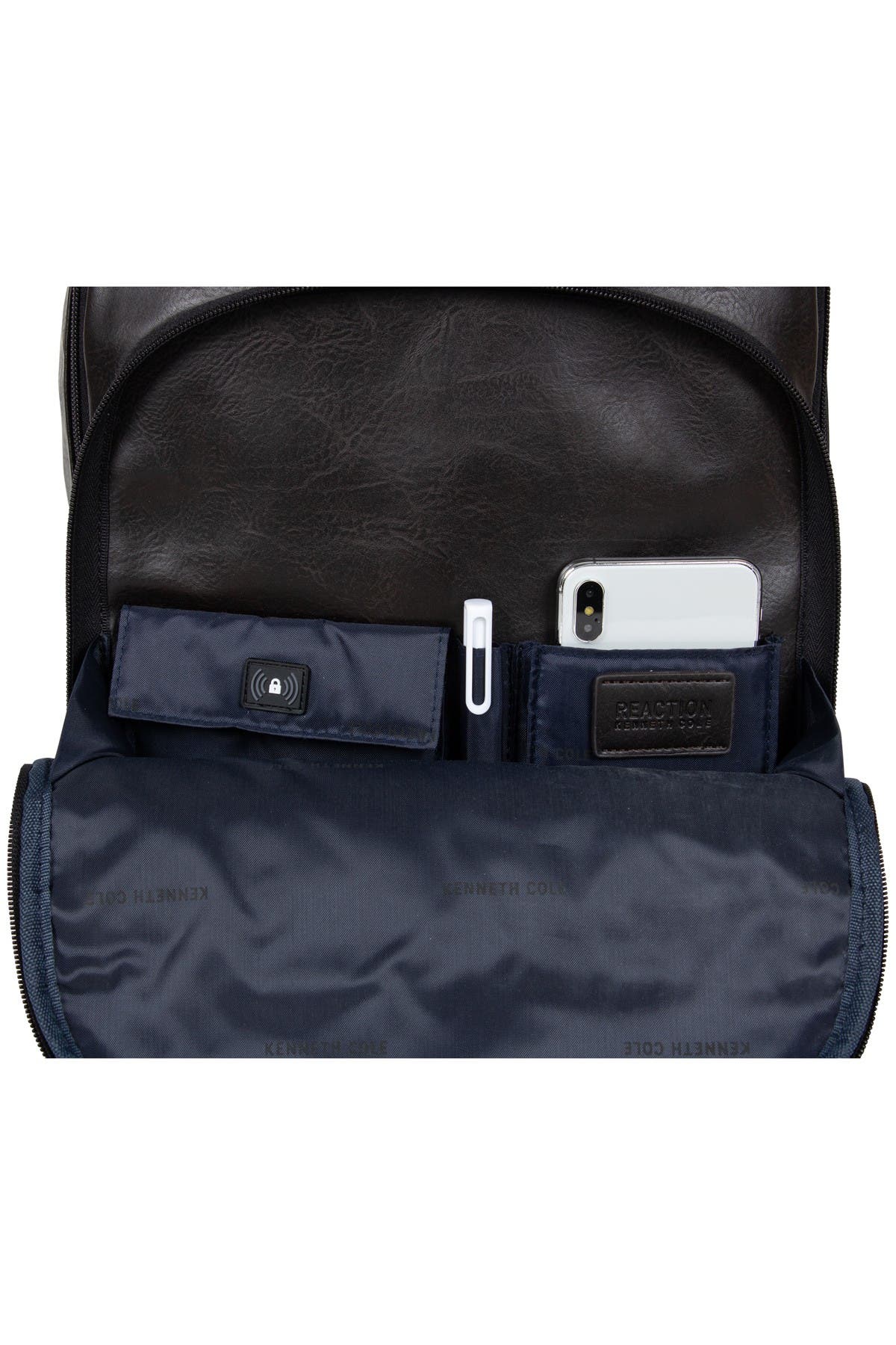 Kenneth Cole Distressed Vegan Leather Slim Single Compartment 15.6 ...