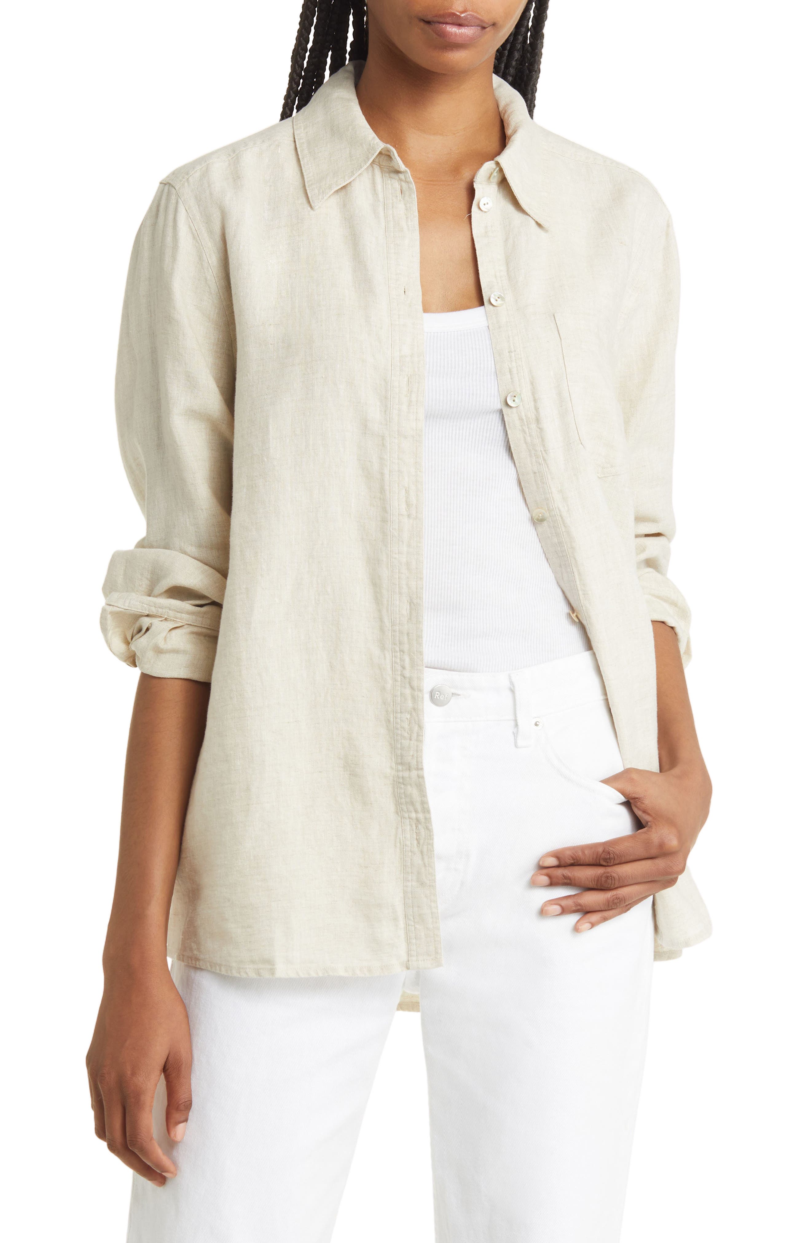 & Other Stories Oversize Linen Button-Up Shirt