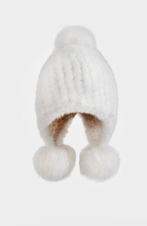 Pia Knit Faux Fur Hat