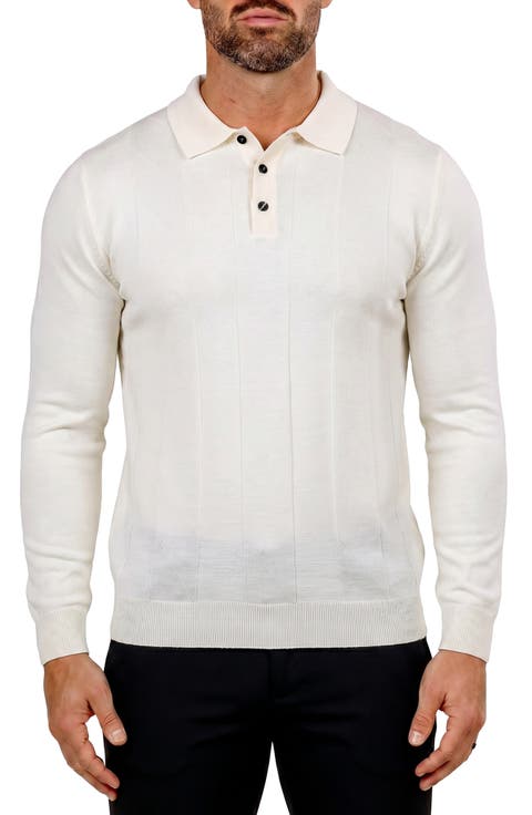 Unknown Eleven Merino Wool Polo Sweater