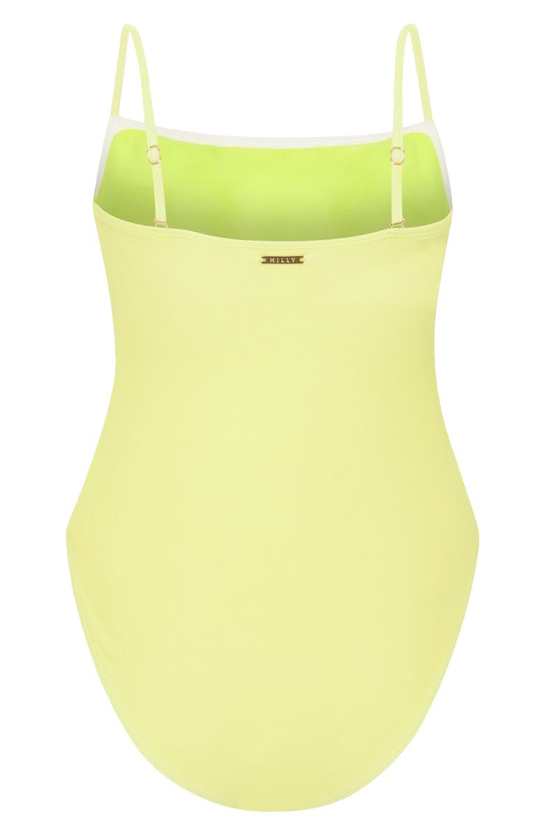 Milly Songe D'Iris Placement Print One-Piece Swimsuit, Alternate, color, 