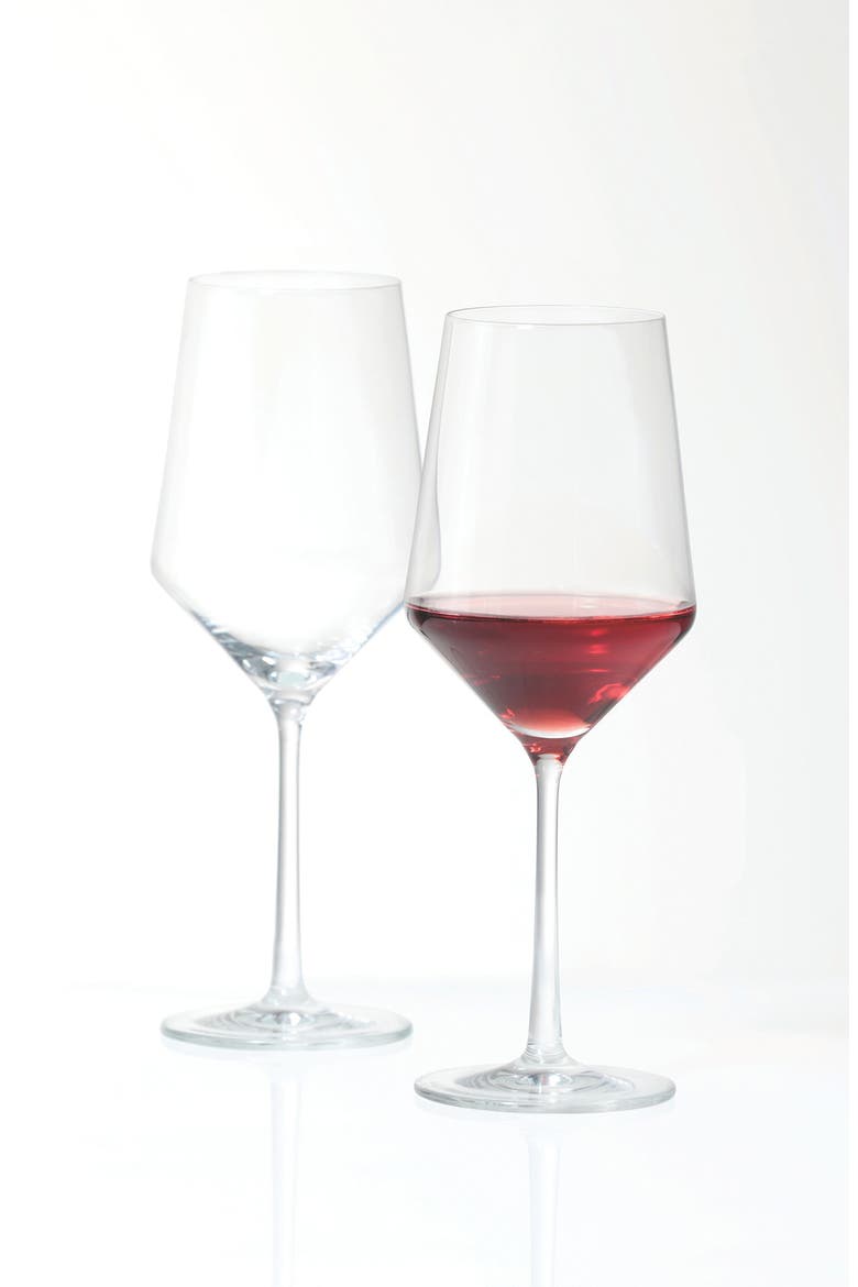 Pure Set of 2 Cabernet Wine Glasses, Alternate, color, CLEAR
