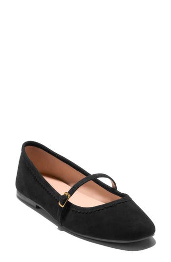 Cole Haan Yelena Mary Jane Flat In Black