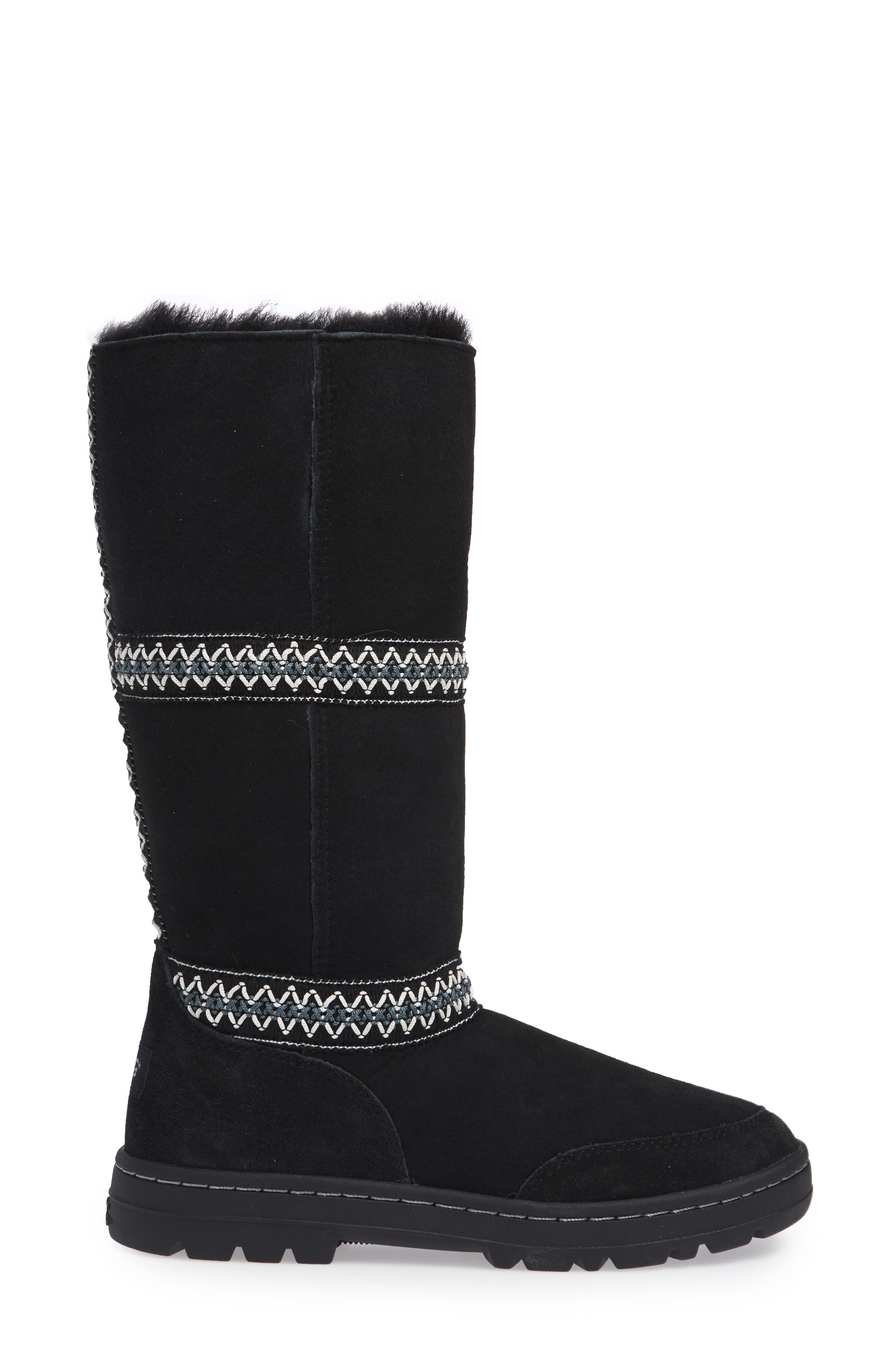 Revival Genuine Shearling Boot, Alternate, color, BLACK