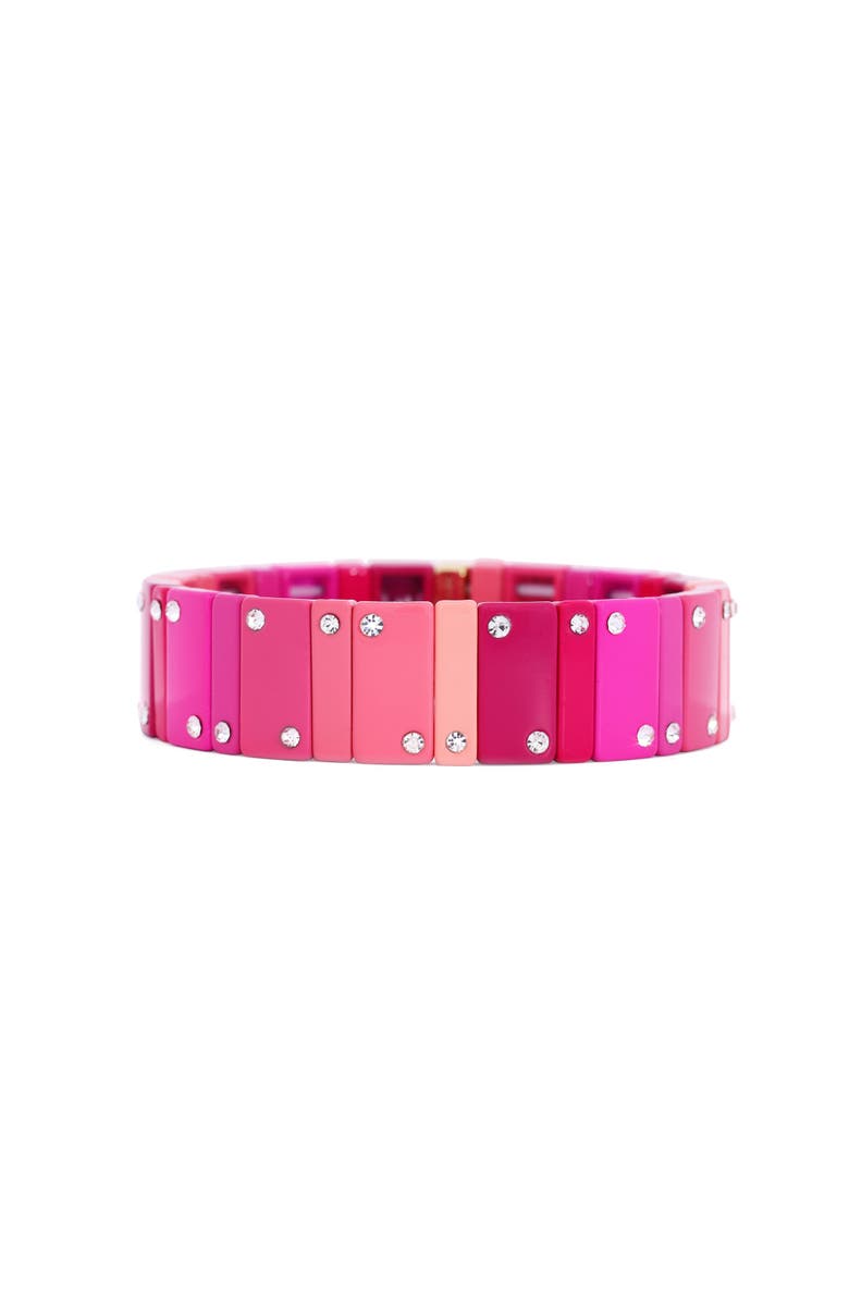 The Lovery Fine Jewelry Purple Domino Stretch Bracelet, Alternate, color, Purple