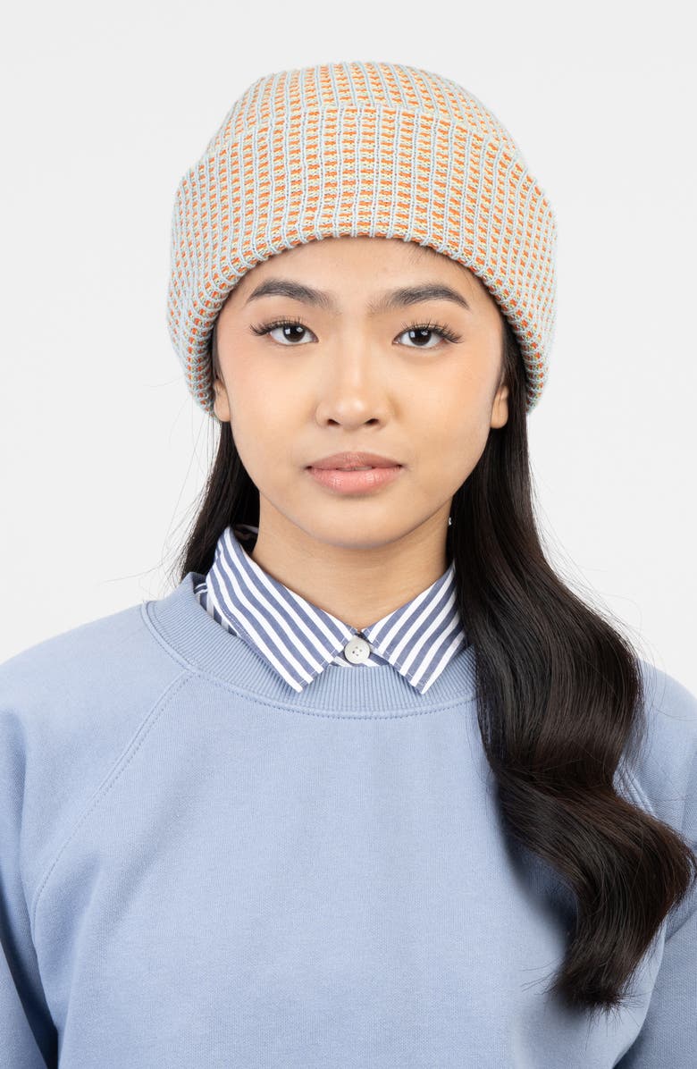 verloop Simple Grid Beanie, Alternate, color, Stone Blue