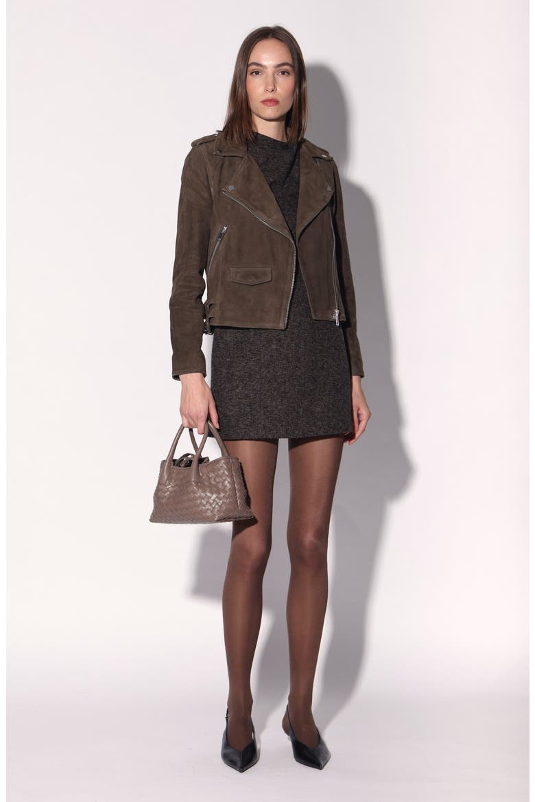 Liz Suede Jacket, Alternate, color, Dark Sage Suede