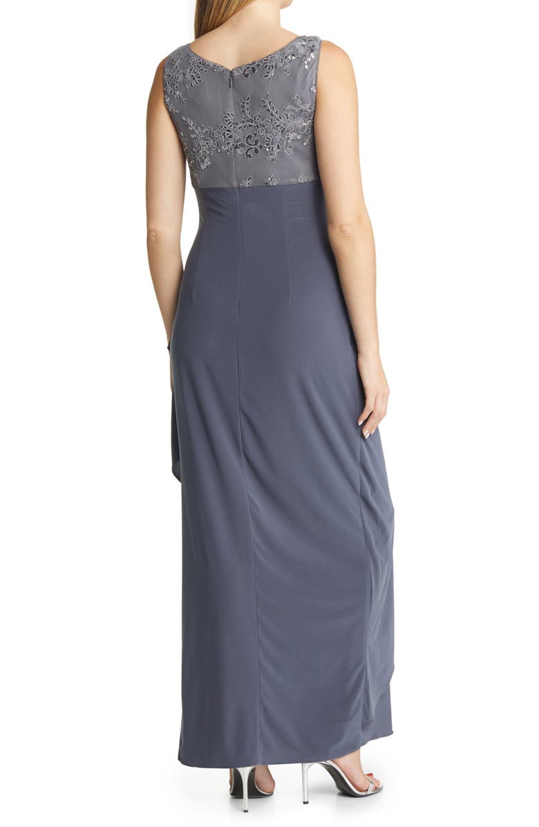 Alex Evenings Embroidered Empire Gown with Jacket, Alternate, color,